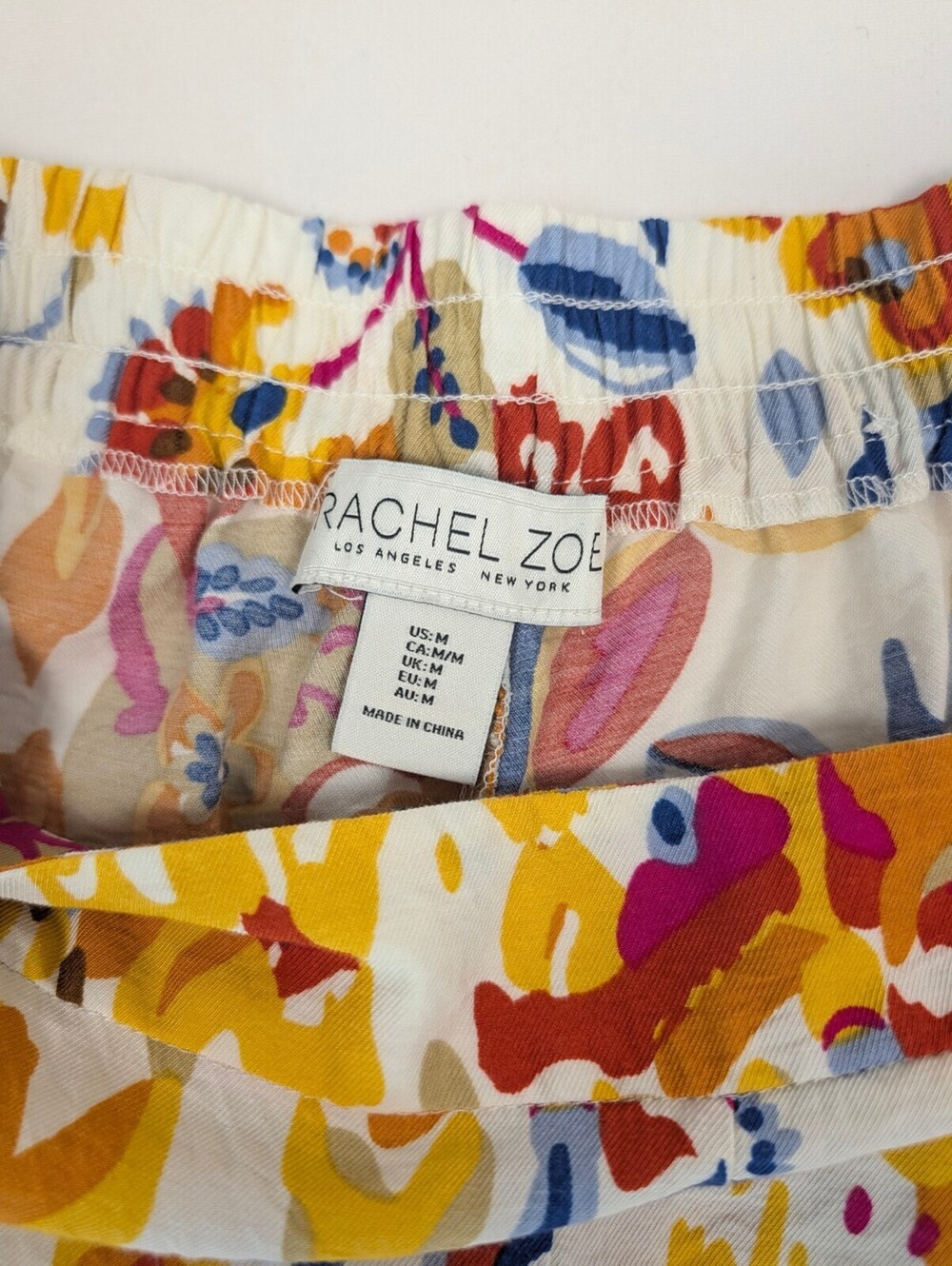 Rachel Zoe Women's Floral Wide Leg Pants with Lace Trim Size M - Picture 5 of 5